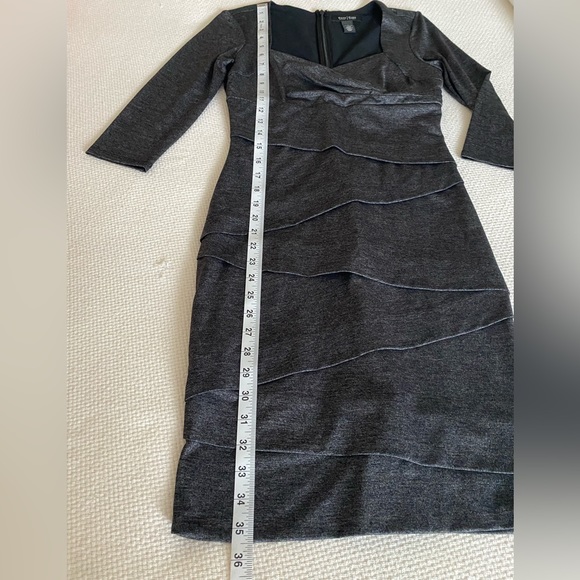 White House Black Market Charcoal Gray Dress Size 4 - Picture 8 of 15